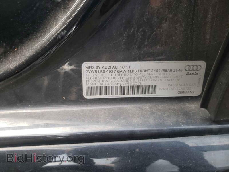 2012 Audi A4 (VIN WAUFFAFL4CN013211) — photo 10 of 10