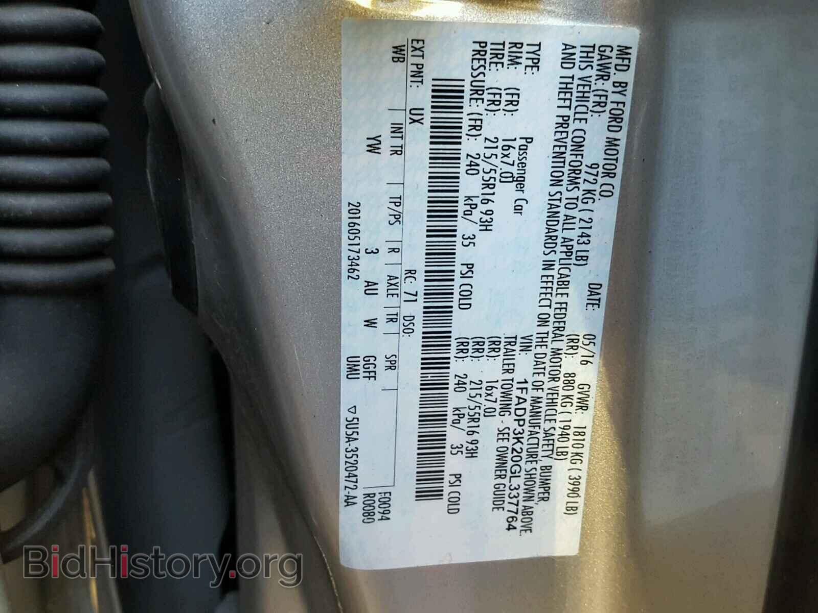 2016 FORD FOCUS - VIN: 1FADP3K20GL337764 - Photo 10