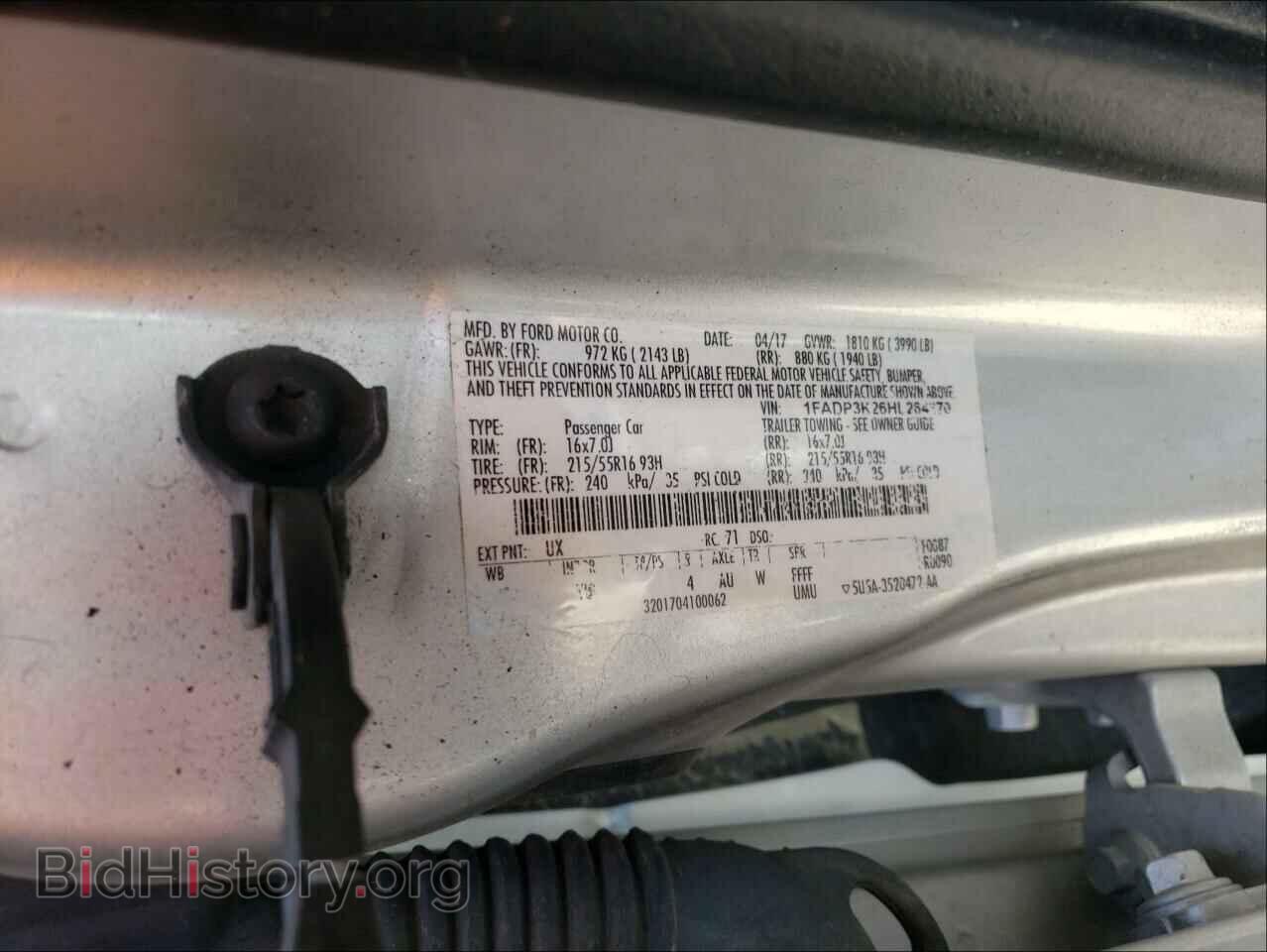 2017 FORD FOCUS - VIN: 1FADP3K26HL264370 - Фото 10