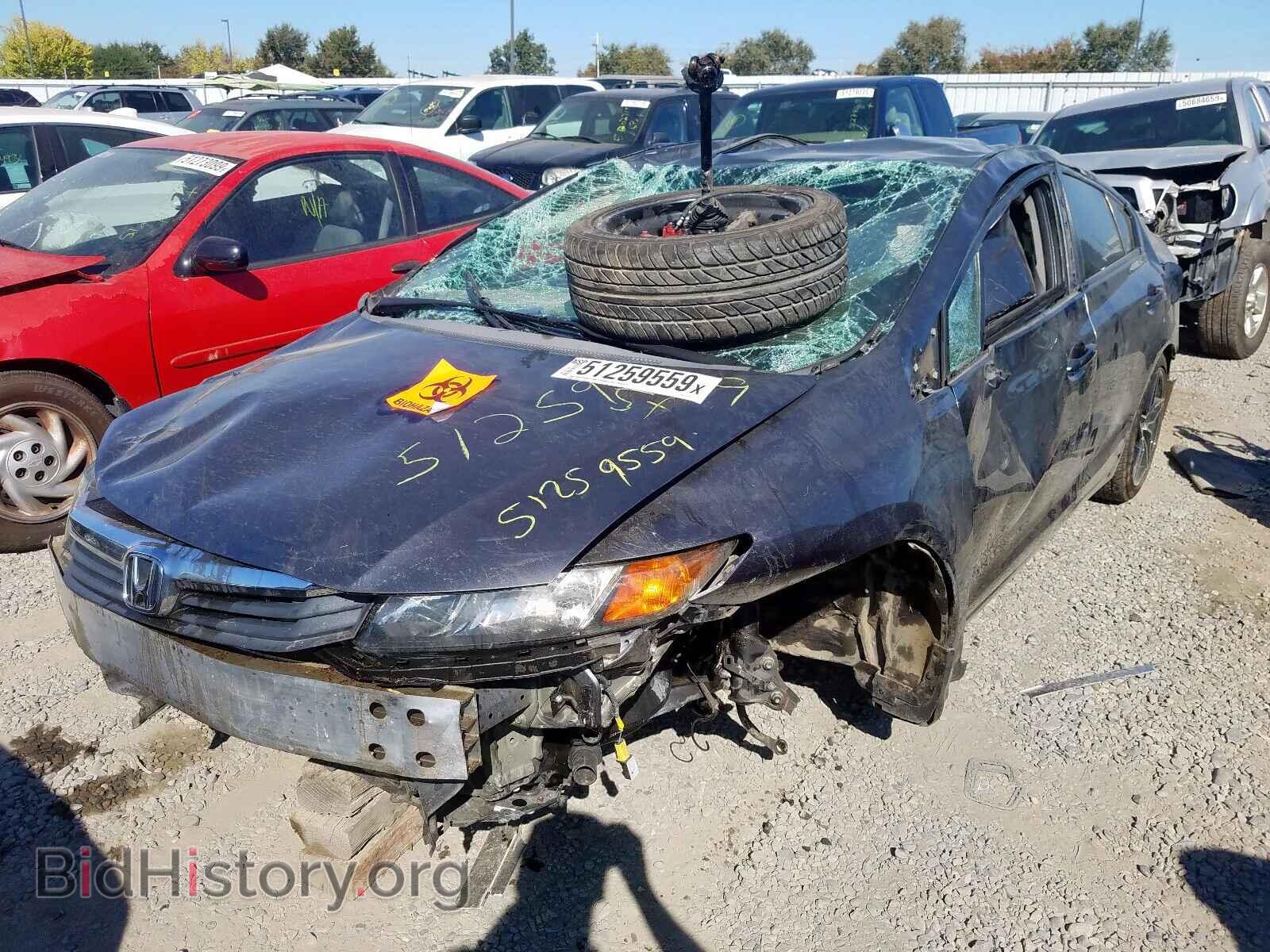 2012 HONDA CIVIC LX - VIN: 2HGFB2F53CH312074 - Фото 2