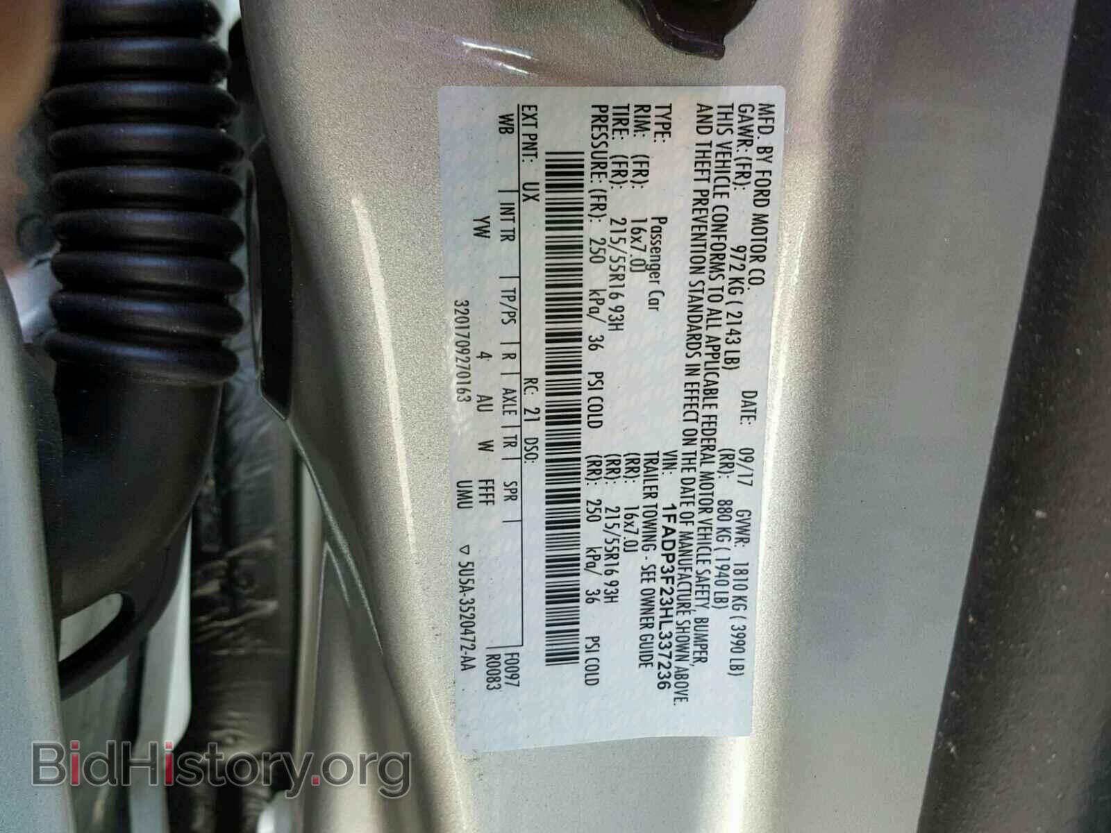 2017 FORD FOCUS - VIN: 1FADP3F23HL337236 - Photo 10