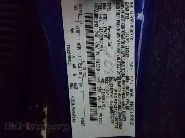 2013 FORD FOCUS - VIN: 1FADP3K21DL160797 - Photo 10
