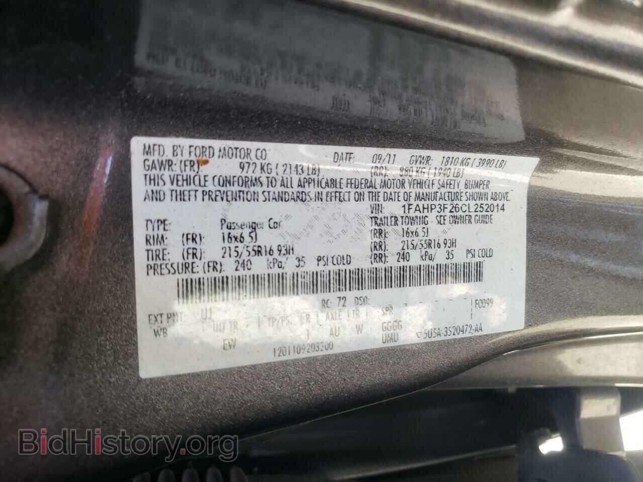 2012 FORD FOCUS - VIN: 1FAHP3F26CL252014 - Photo 10