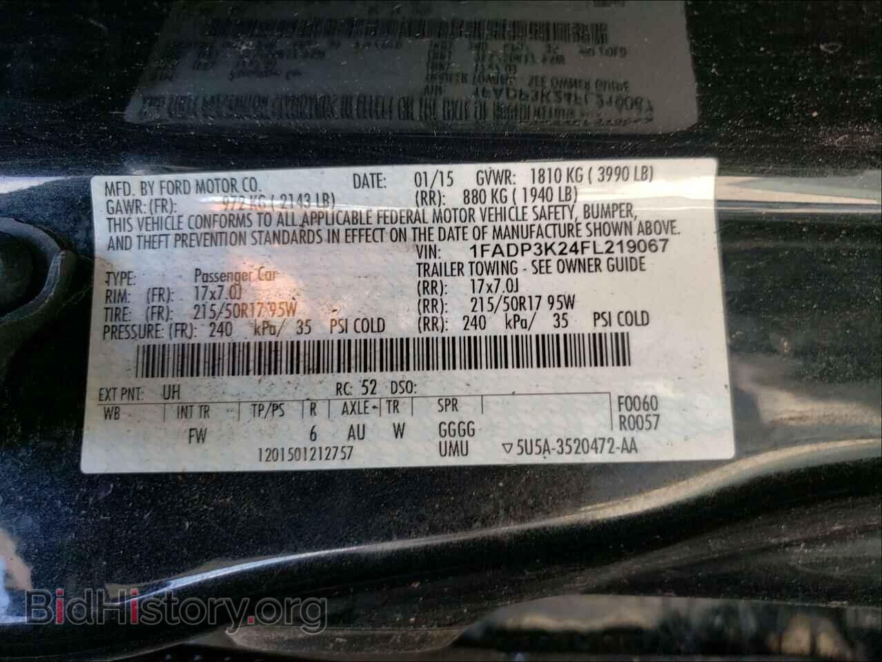 2015 FORD FOCUS - VIN: 1FADP3K24FL219067 - Photo 10