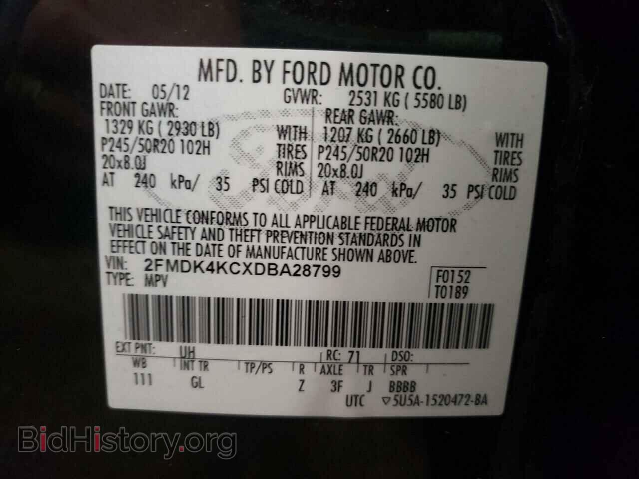 2013 FORD EDGE - VIN: 2FMDK4KCXDBA28799 - Photo 10