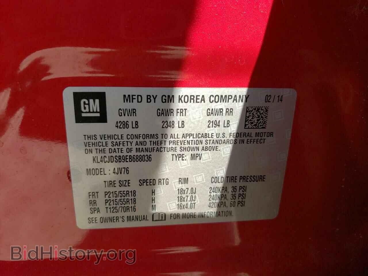 2014 BUICK ENCORE - VIN: KL4CJDSB9EB688036 - Photo 14