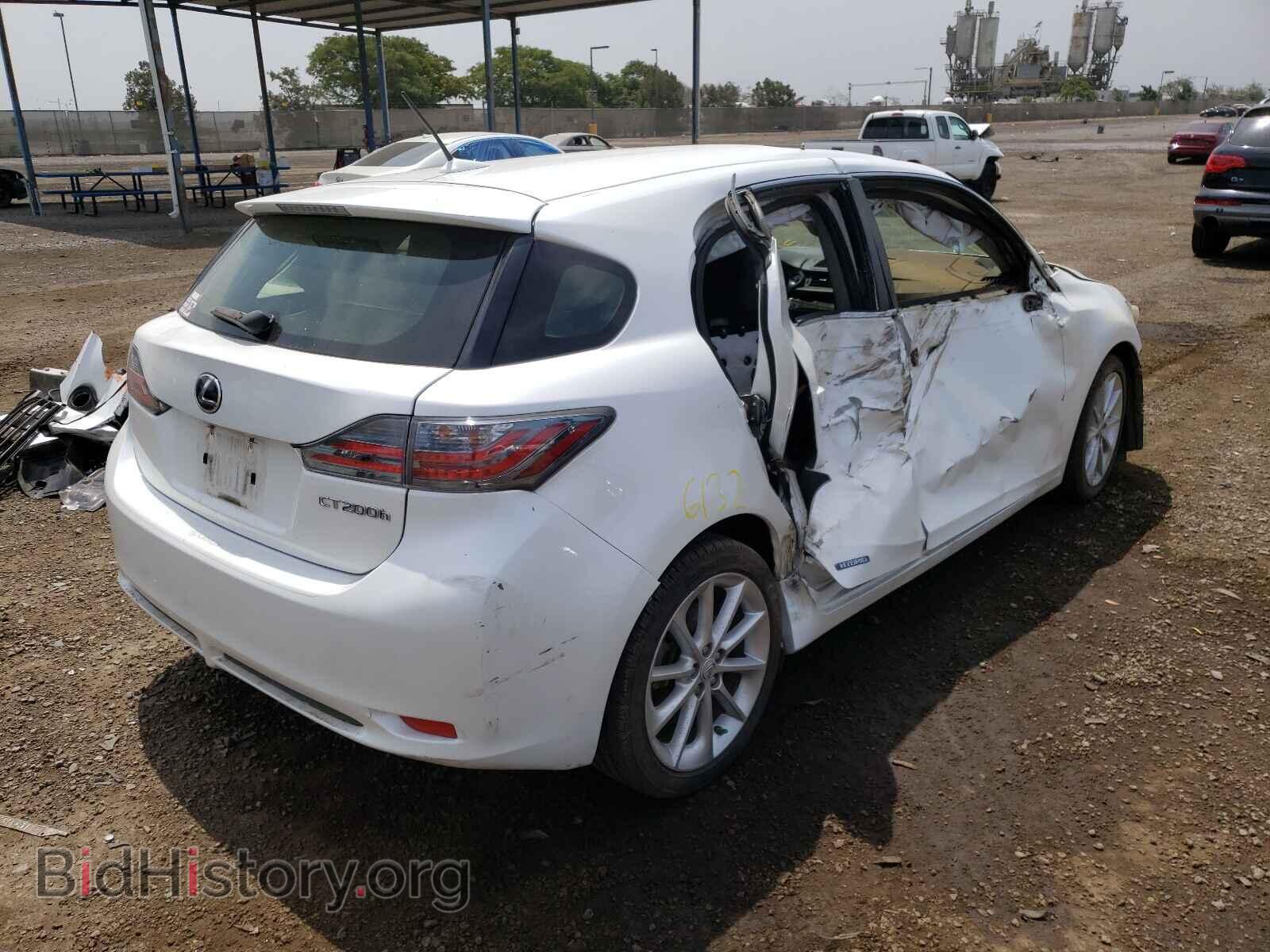 2012 LEXUS CT 200 - VIN: JTHKD5BH6C2093675 - Фото 4