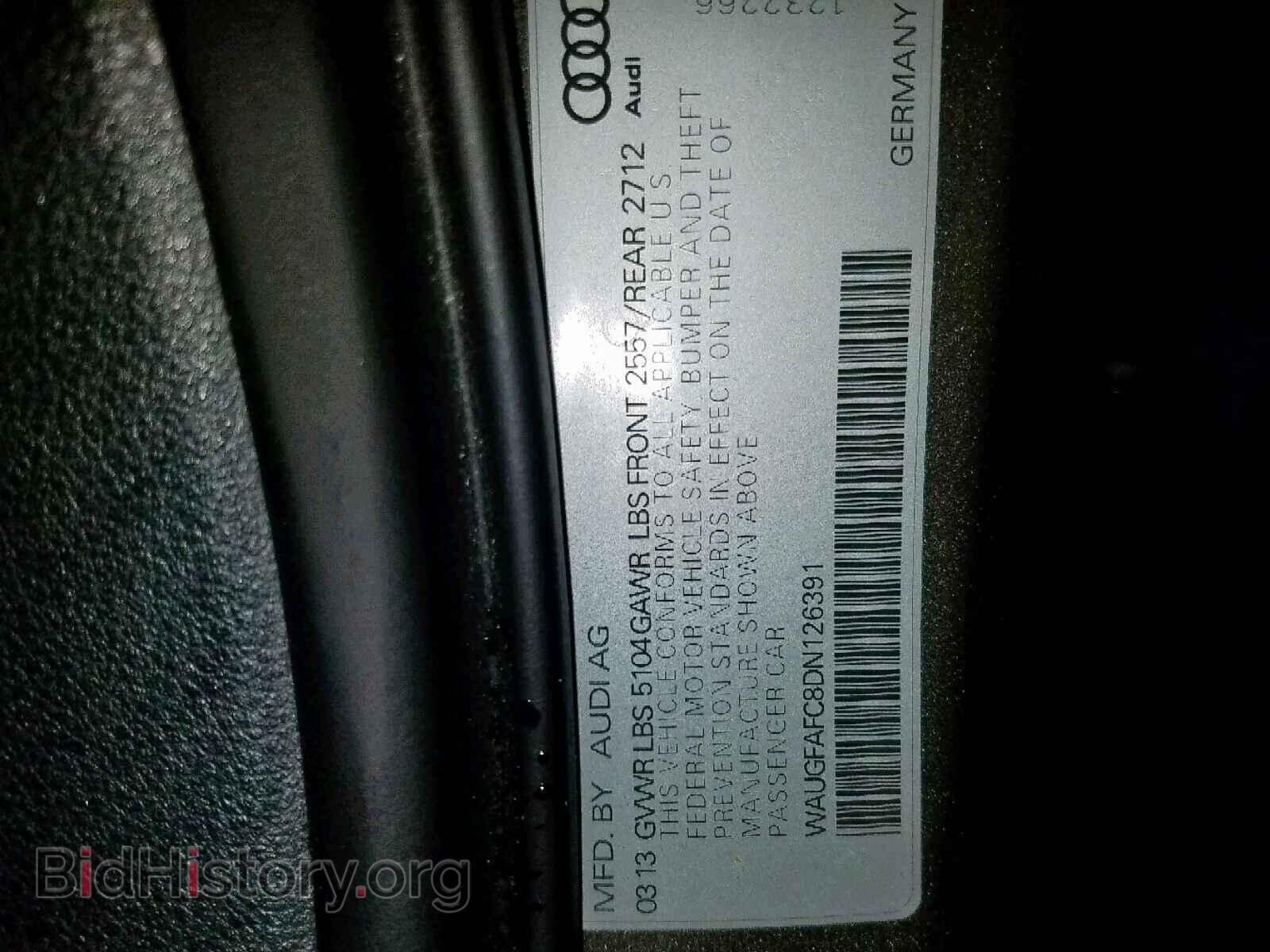 2013 AUDI A6 - VIN: WAUGFAFC8DN126391 - Фото 10