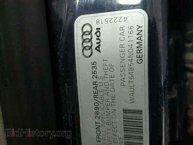 2004 AUDI A6 - VIN: WAULT64B54N041166 - Фото 10
