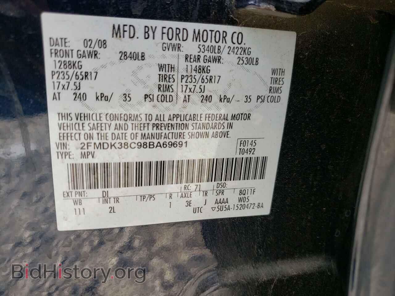 2008 FORD EDGE - VIN: 2FMDK38C98BA69691 - Photo 10