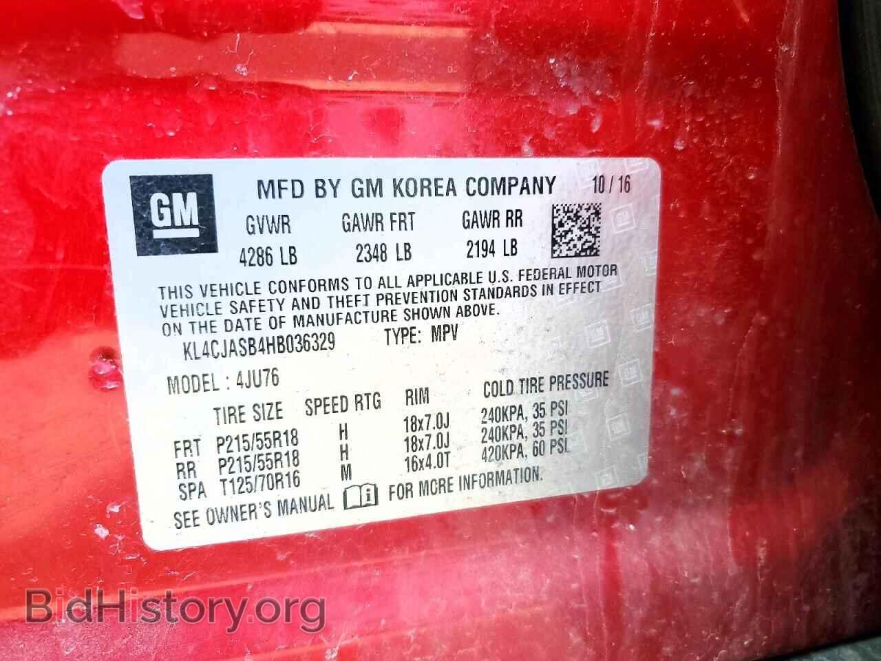 2017 BUICK ENCORE - VIN: KL4CJASB4HB036329 - Photo 13