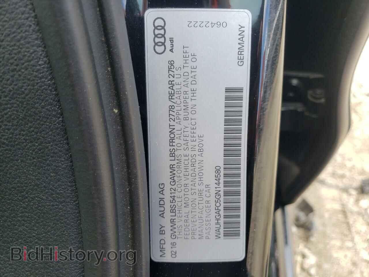 2016 AUDI A6 - VIN: WAUHGAFC5GN144580 - Фото 10