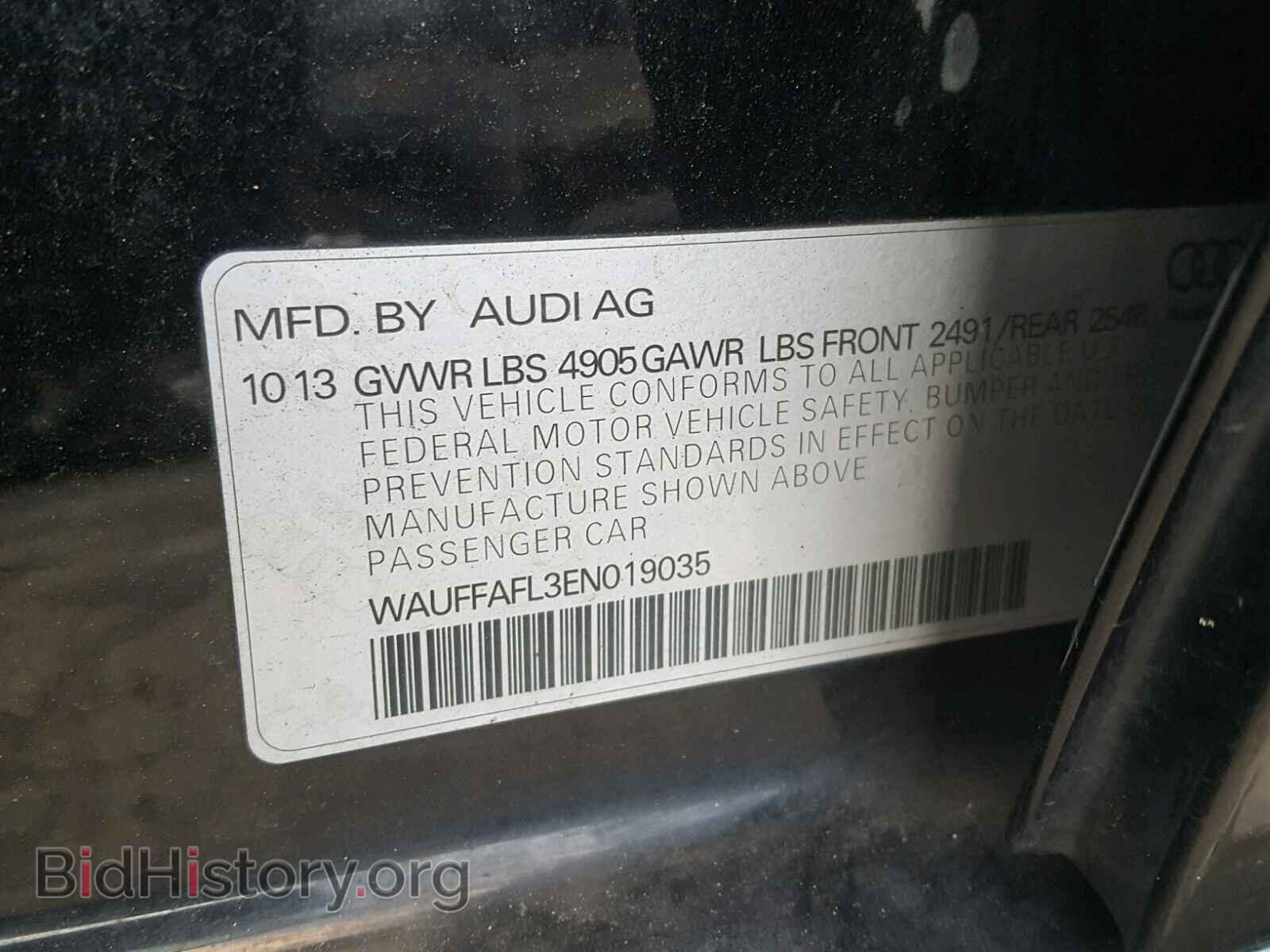 2014 AUDI A4 - VIN: WAUFFAFL3EN019035 - Фото 10