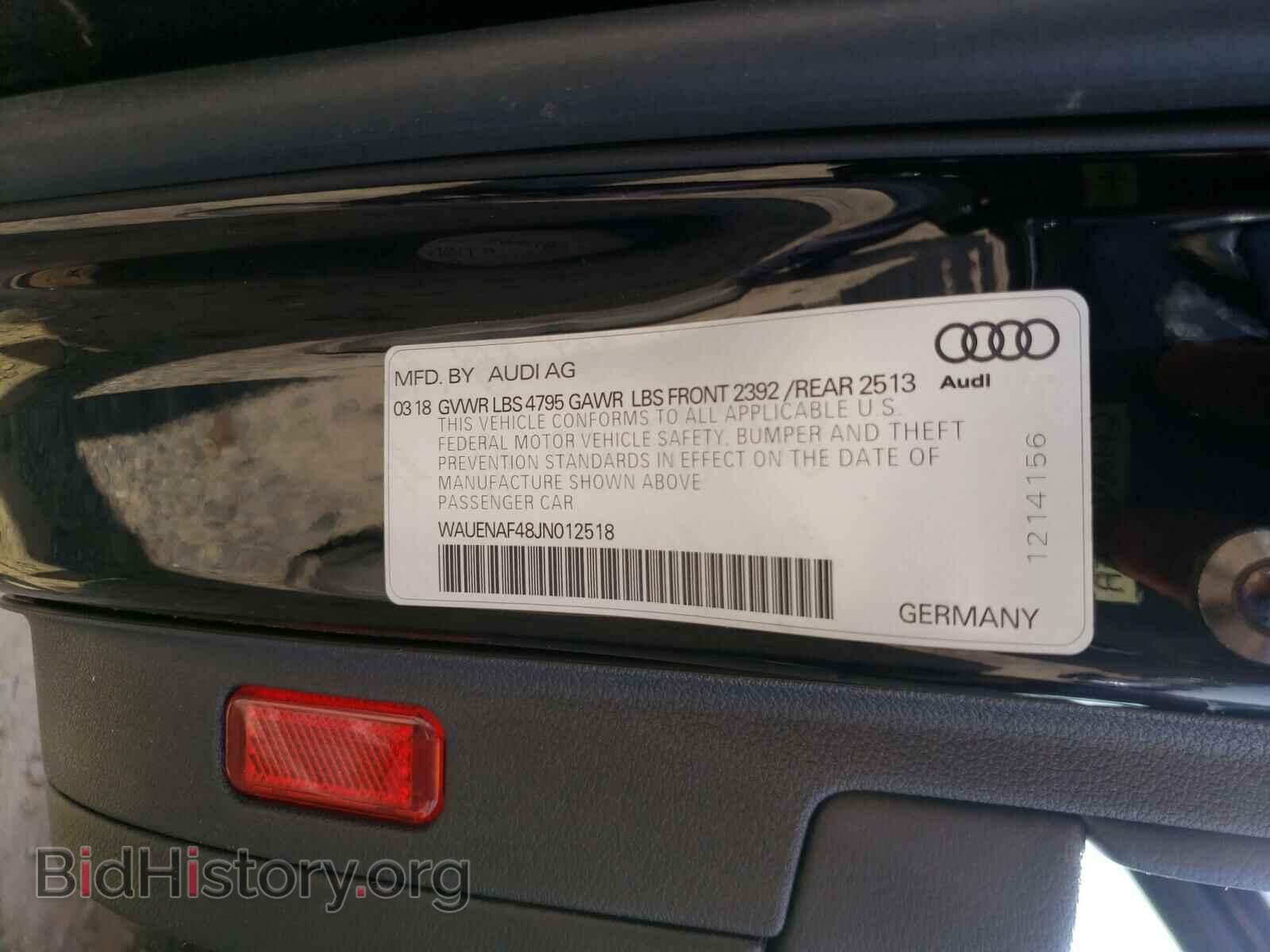 2018 AUDI A4 - VIN: WAUENAF48JN012518 - Фото 10