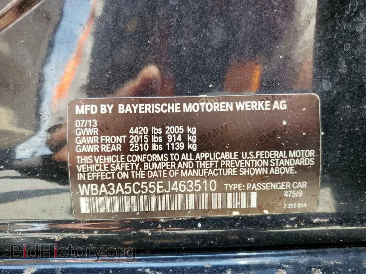 2014 BMW 3 SERIES - VIN: WBA3A5C55EJ463510 - Фото 13