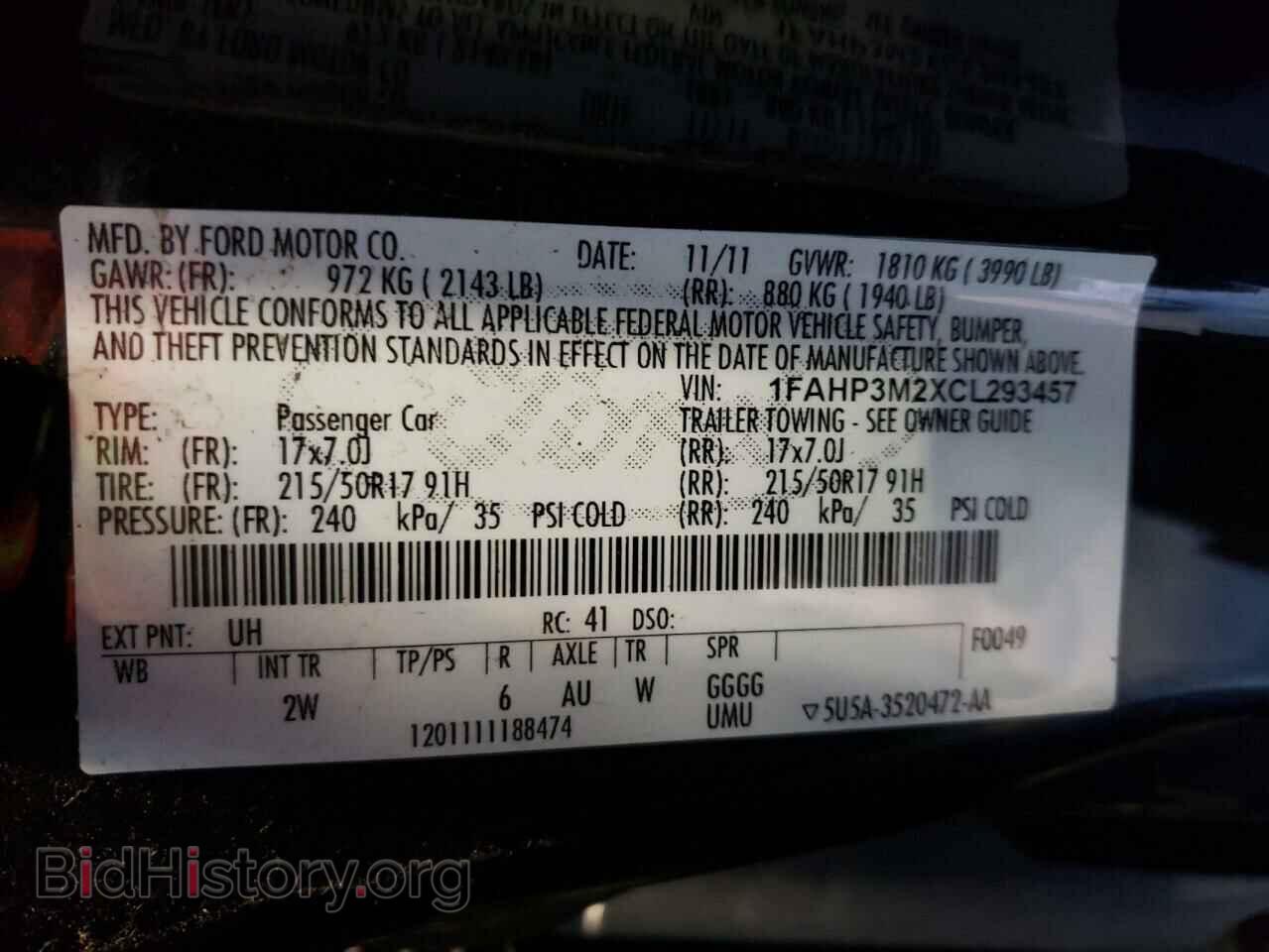 2012 FORD FOCUS - VIN: 1FAHP3M2XCL293457 - Фото 10