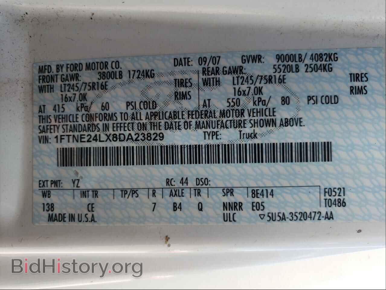 2008 FORD ECONOLINE - VIN: 1FTNE24LX8DA23829 - Фото 10