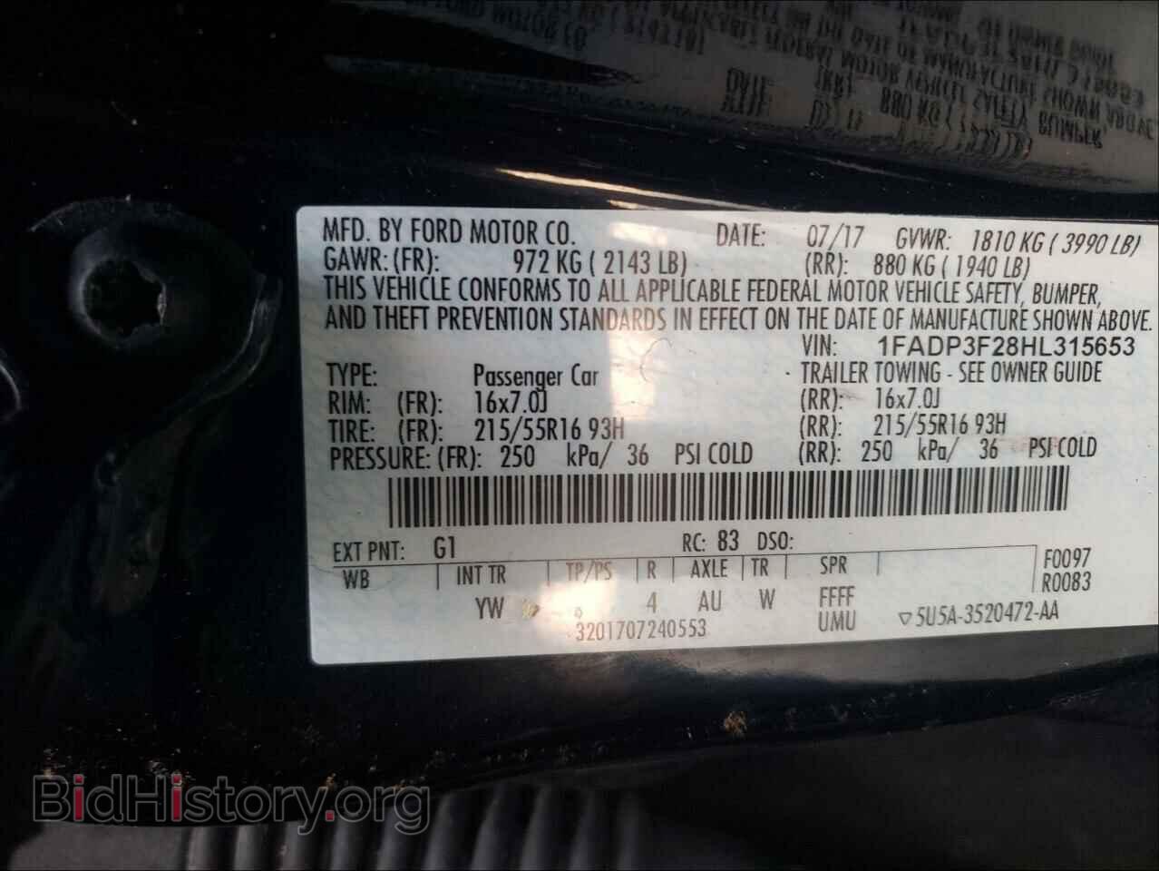 2017 FORD FOCUS - VIN: 1FADP3F28HL315653 - Фото 10