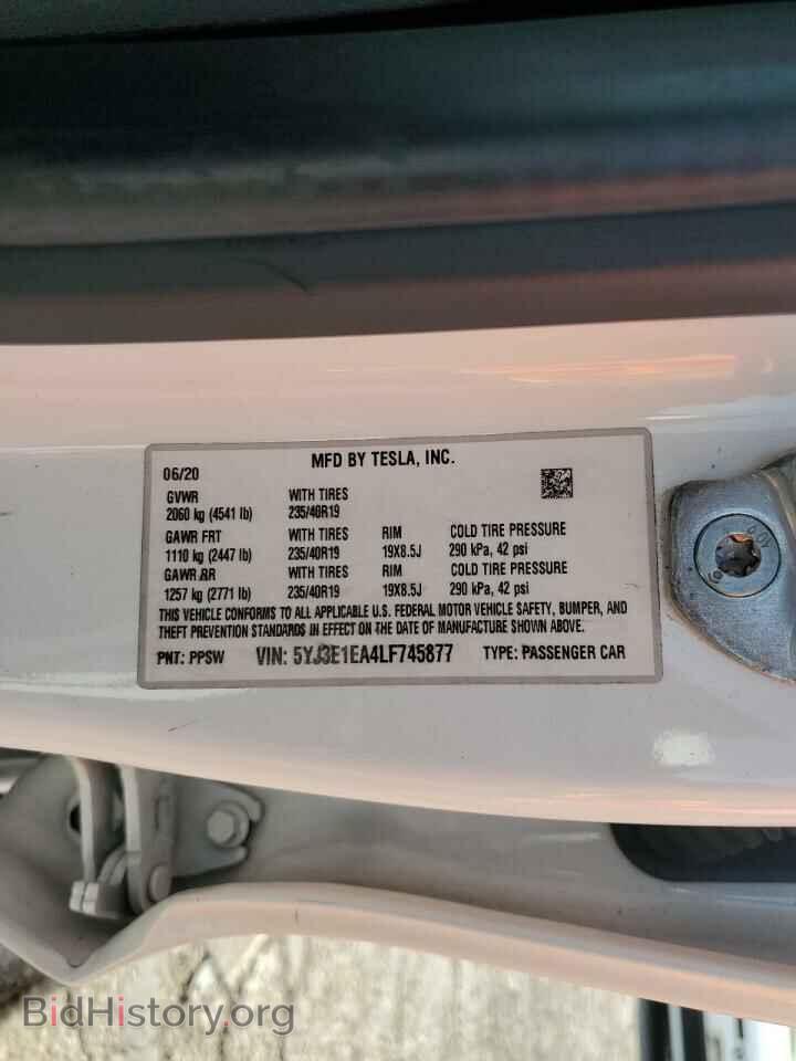 2020 TESLA MODEL 3 - VIN: 5YJ3E1EA4LF745877 - Фото 12