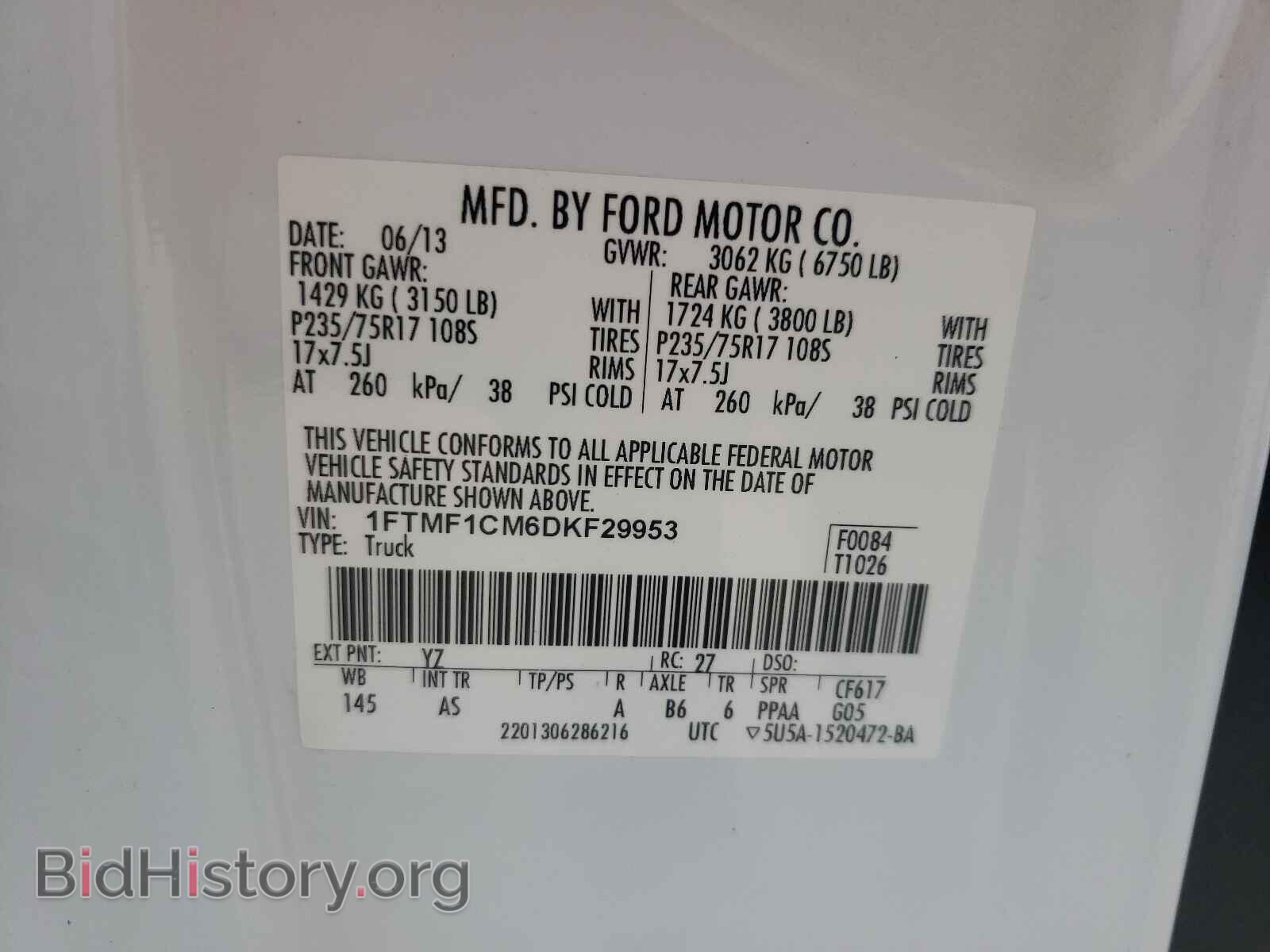 2013 FORD F150 - VIN: 1FTMF1CM6DKF29953 - Фото 10
