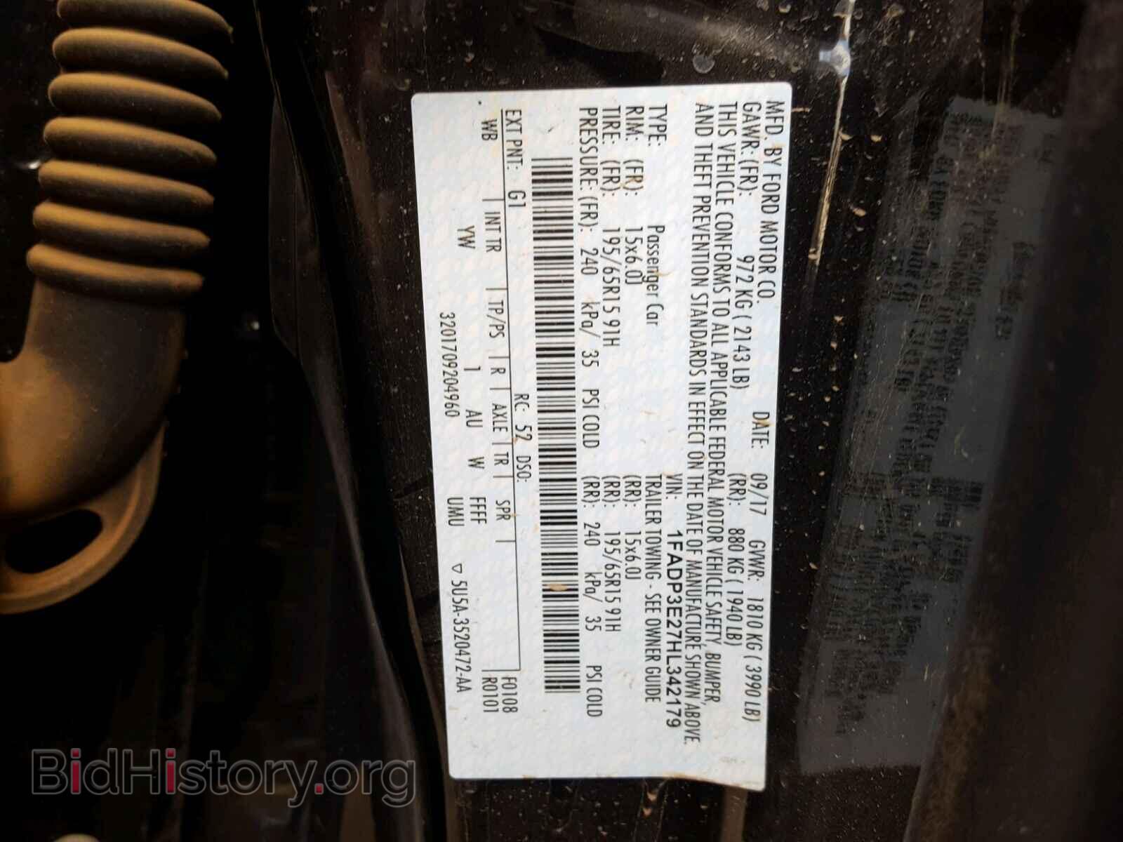 2017 FORD FOCUS - VIN: 1FADP3E27HL342179 - Фото 10