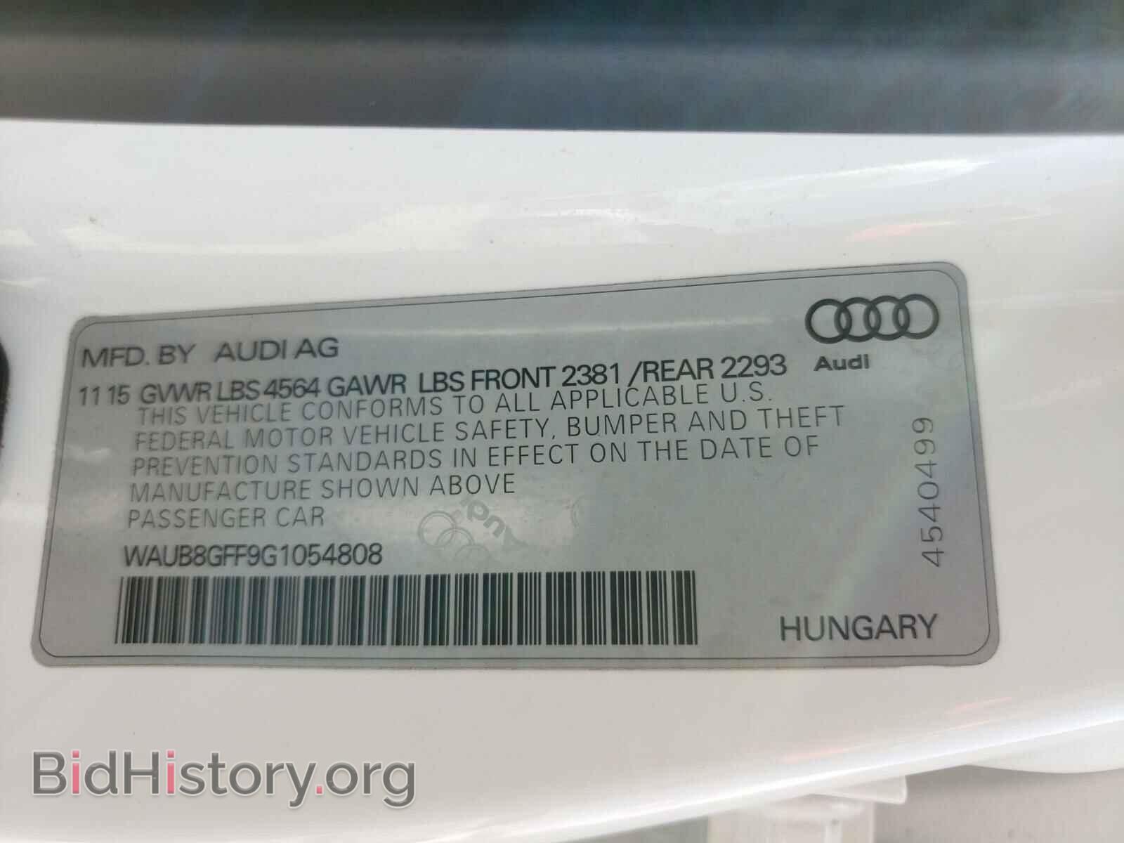 2016 AUDI A3 - VIN: WAUB8GFF9G1054808 - Photo 10