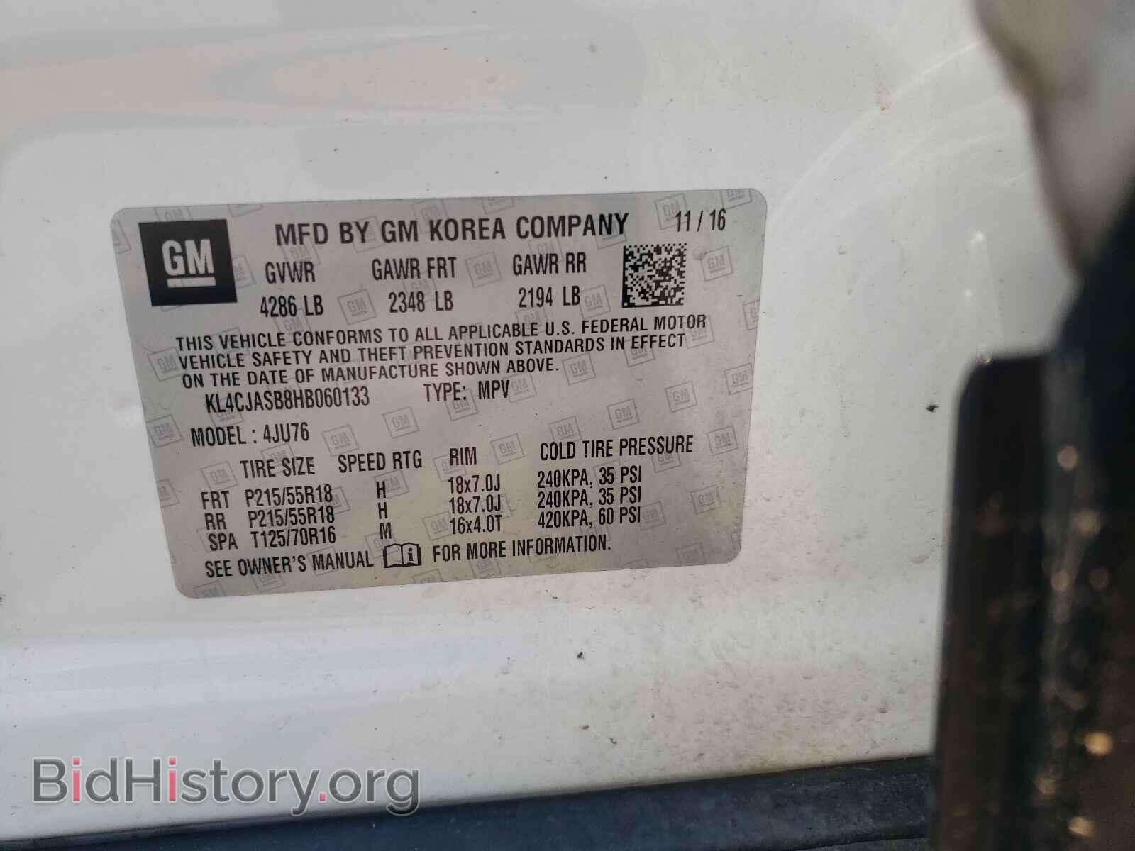 2017 BUICK ENCORE - VIN: KL4CJASB8HB060133 - Photo 10