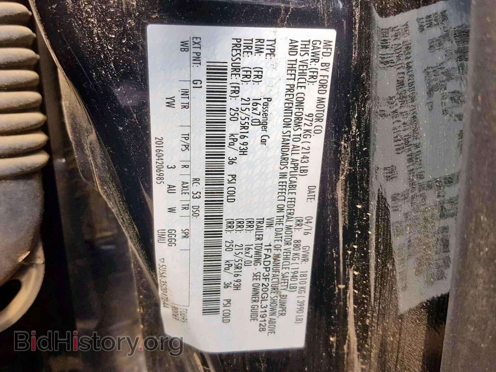 2016 FORD FOCUS SE - VIN: 1FADP3F20GL319128 - Фото 10