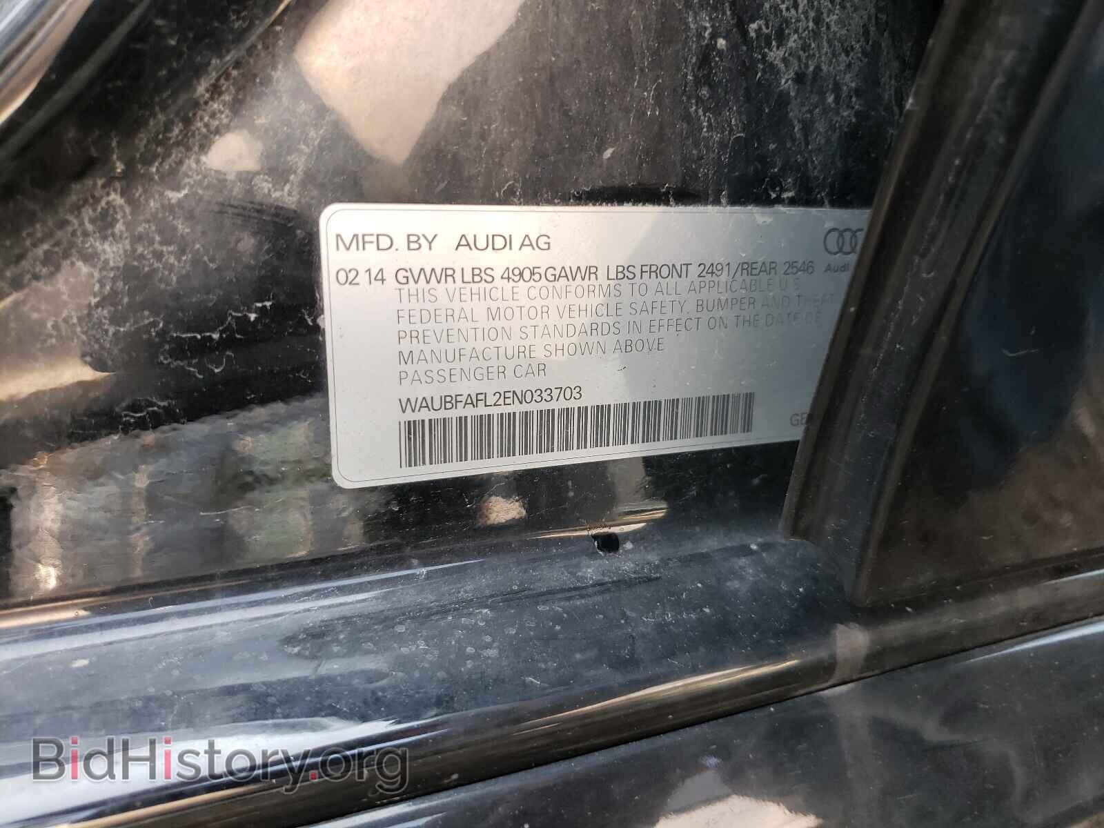 2014 AUDI A4 - VIN: WAUBFAFL2EN033703 - Фото 10