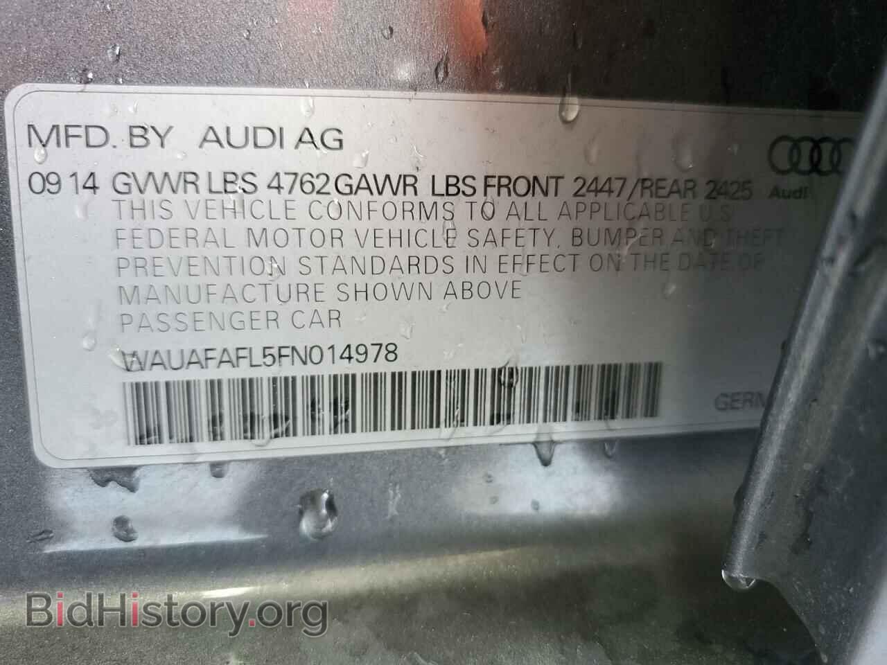 2015 AUDI A4 - VIN: WAUAFAFL5FN014978 - Фото 12