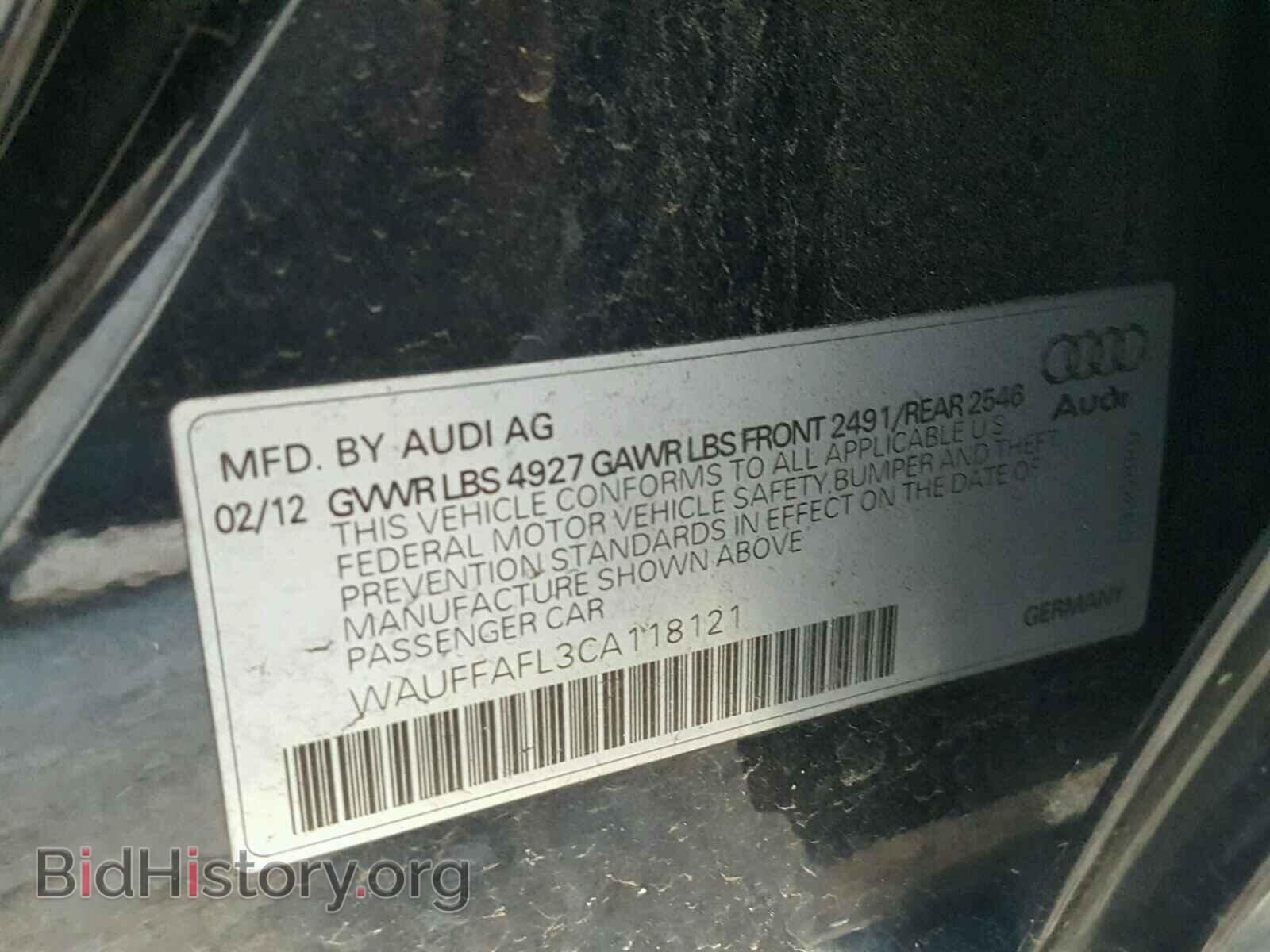 2012 AUDI A4 - VIN: WAUFFAFL3CA118121 - Photo 10
