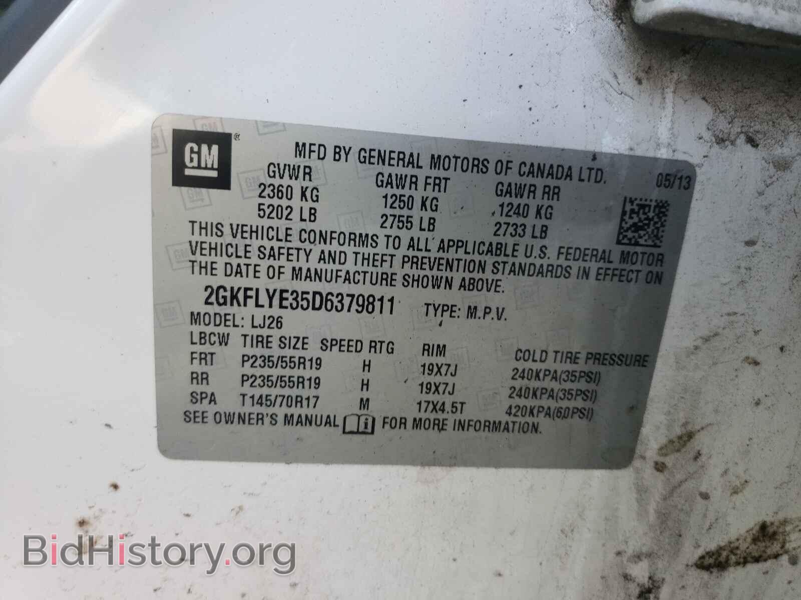 2013 GMC TERRAIN - VIN: 2GKFLYE35D6379811 - Photo 10