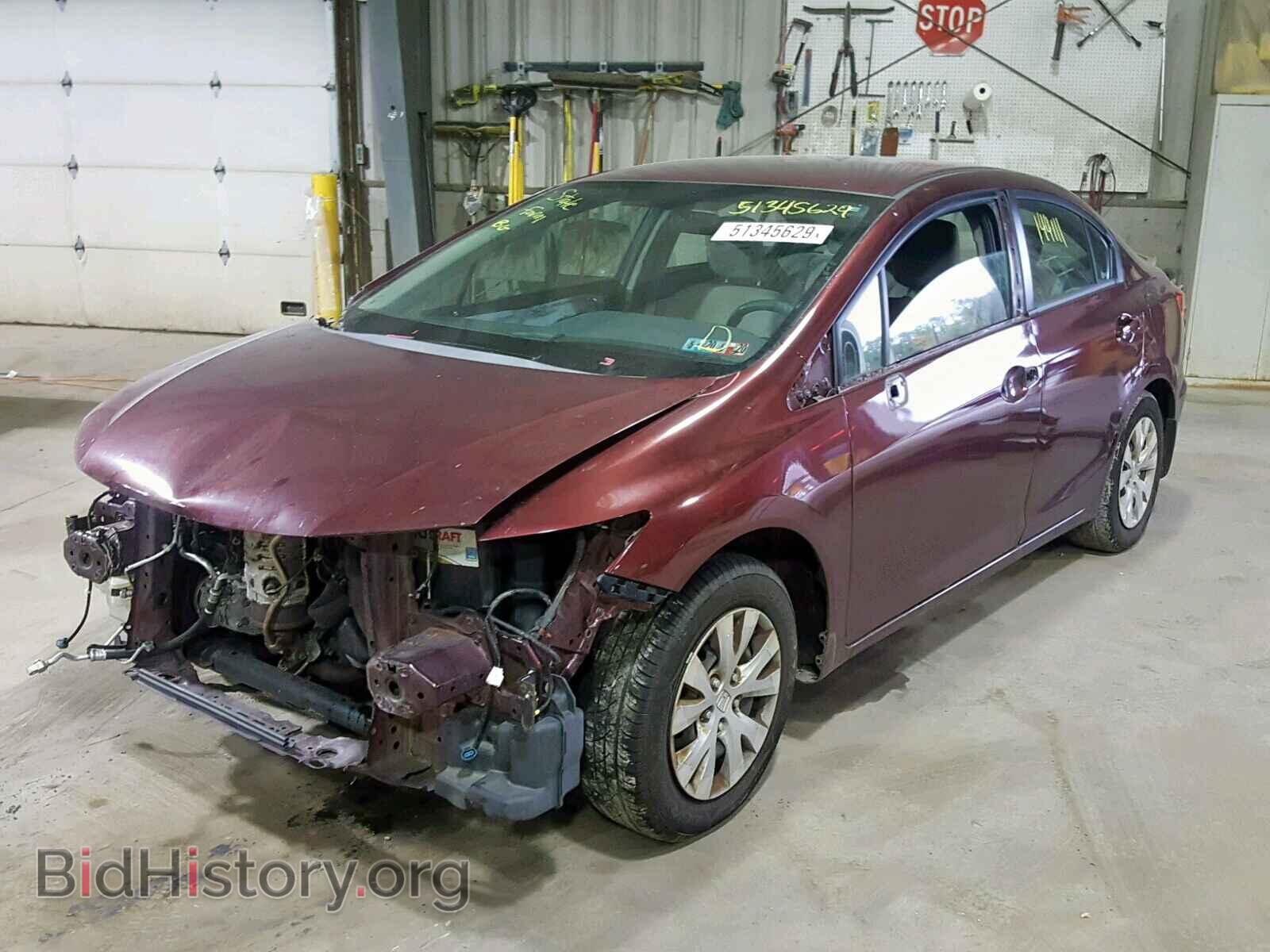 2012 HONDA CIVIC LX - VIN: 2HGFB2F5XCH538306 - Фото 2