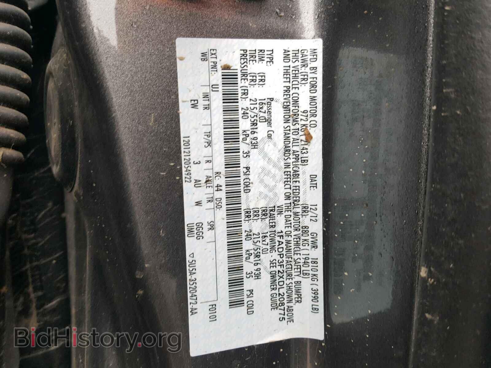 2013 FORD FOCUS - VIN: 1FADP3F2XDL208775 - Фото 10