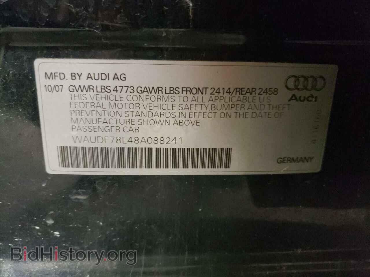 2008 AUDI A4 - VIN: WAUDF78E48A088241 - Photo 12