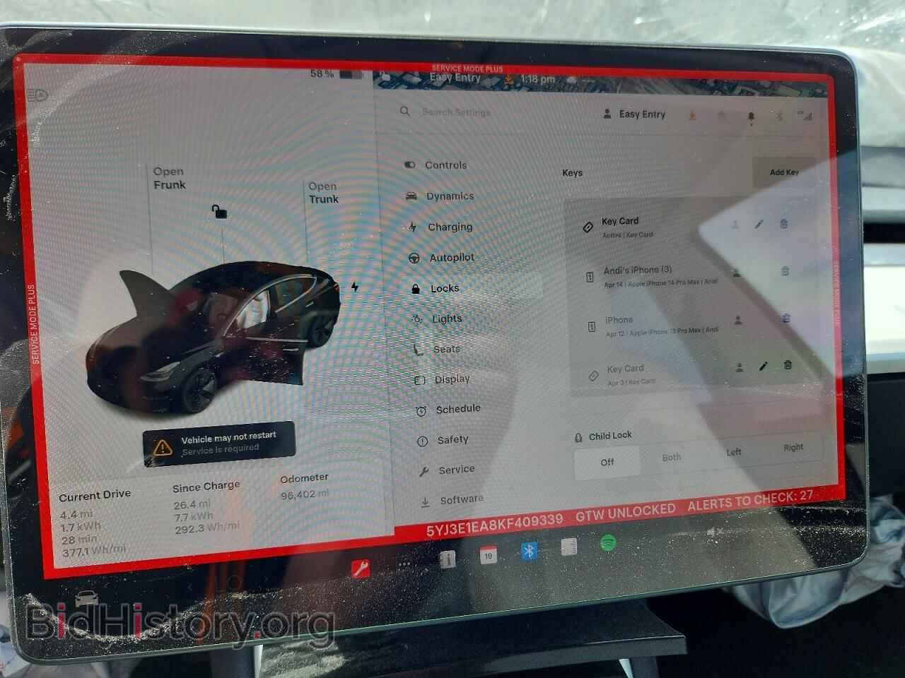 2019 TESLA MODEL 3 - VIN: 5YJ3E1EA8KF409339 - Photo 9