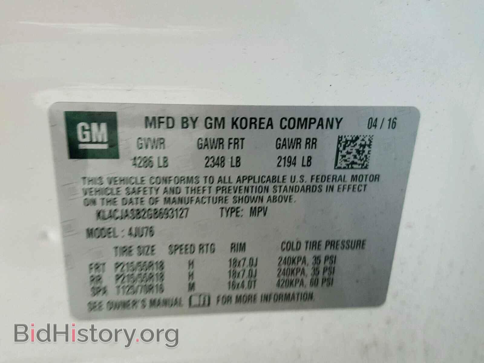 2016 BUICK ENCORE - VIN: KL4CJASB2GB693127 - Photo 10