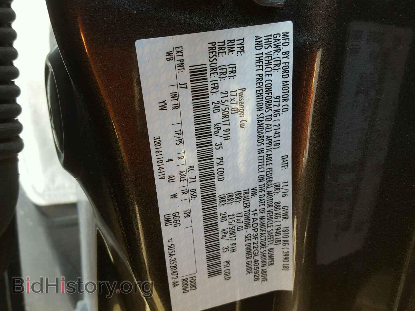 2016 FORD FOCUS - VIN: 1FADP3F22GL405928 - Photo 10