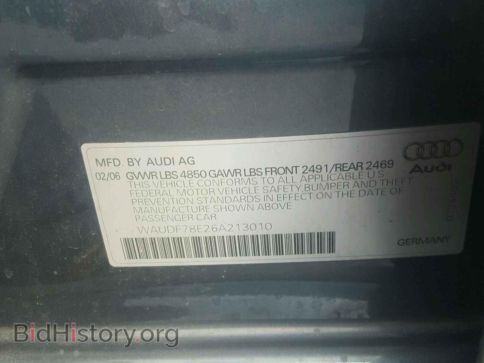 2006 AUDI A4 - VIN: WAUDF78E26A213010 - Photo 10
