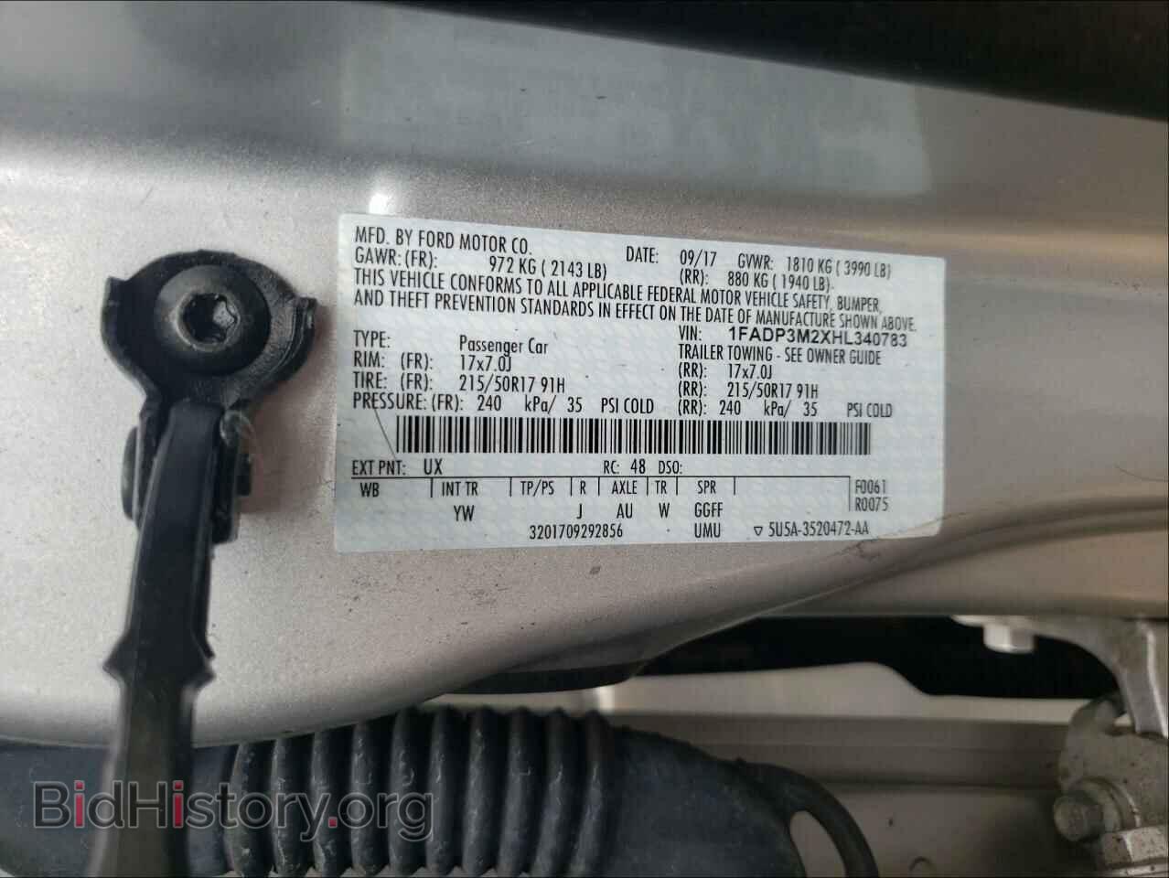 2017 FORD FOCUS - VIN: 1FADP3M2XHL340783 - Фото 10