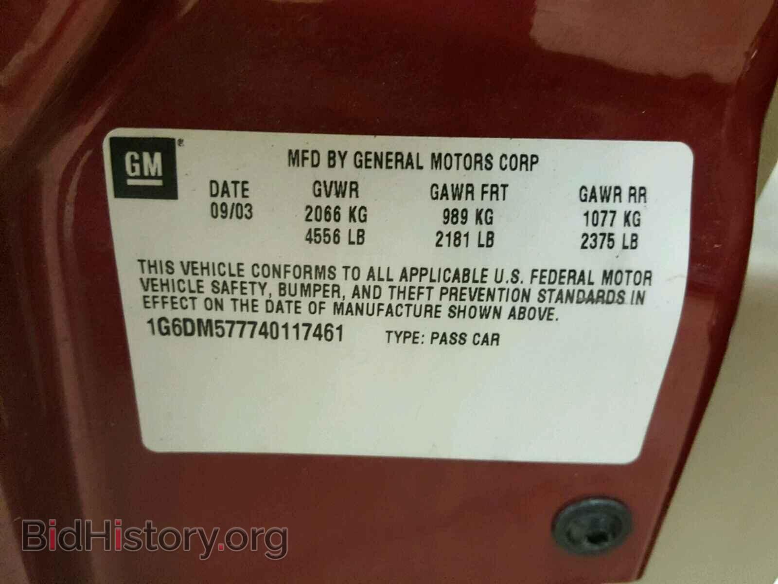2004 CADILLAC CTS - VIN: 1G6DM577740117461 - Photo 10