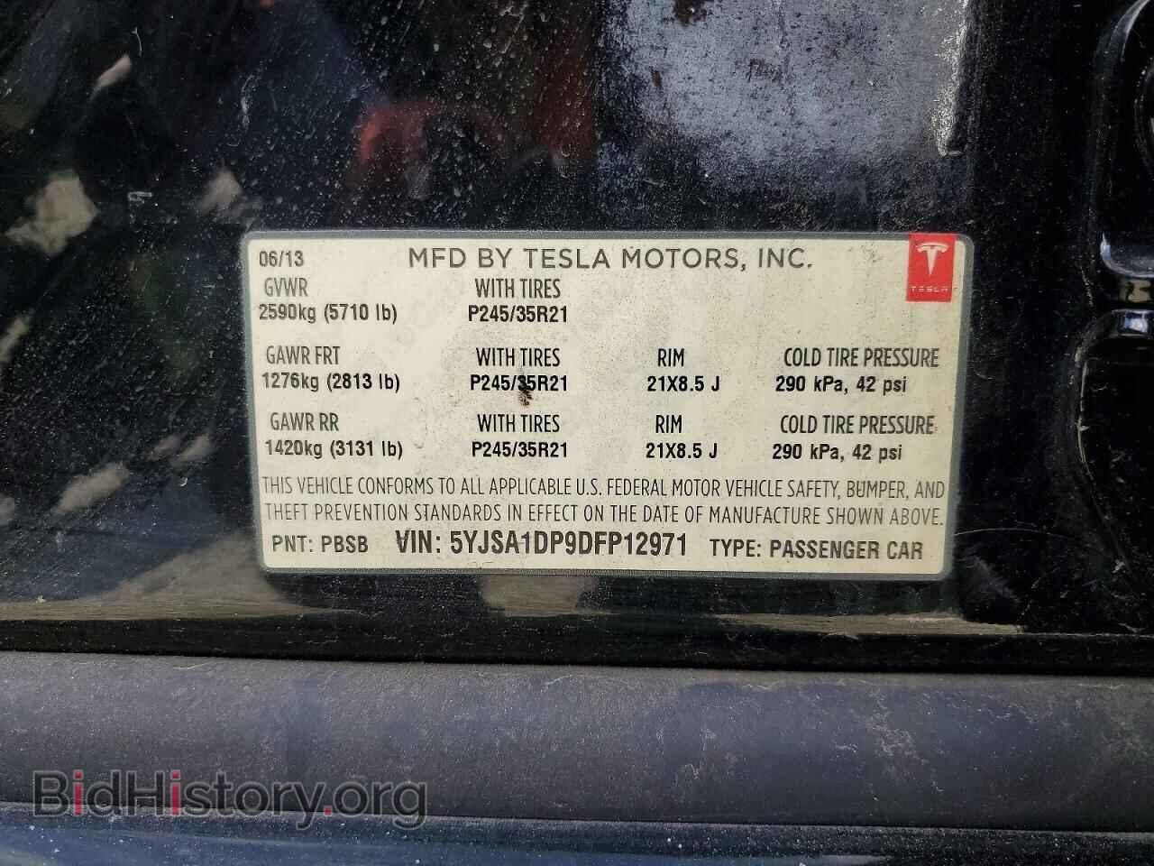 2013 TESLA MODEL S - VIN: 5YJSA1DP9DFP12971 - Photo 13