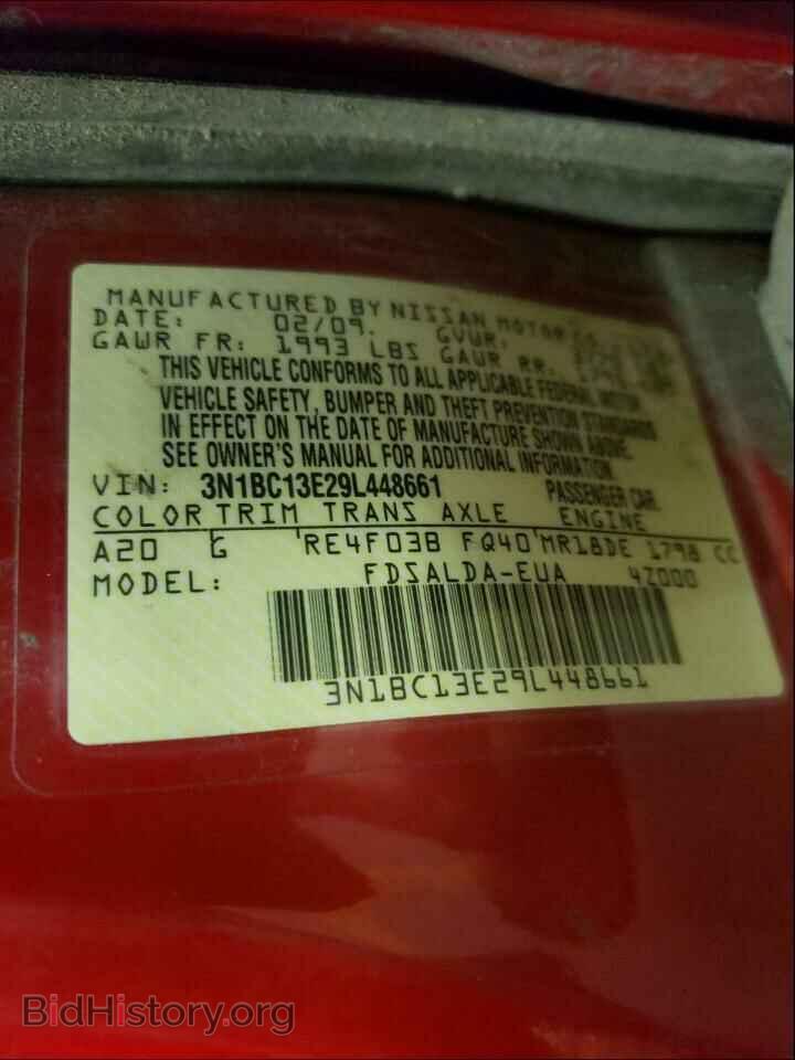 2009 NISSAN VERSA - VIN: 3N1BC13E29L448661 - Фото 10
