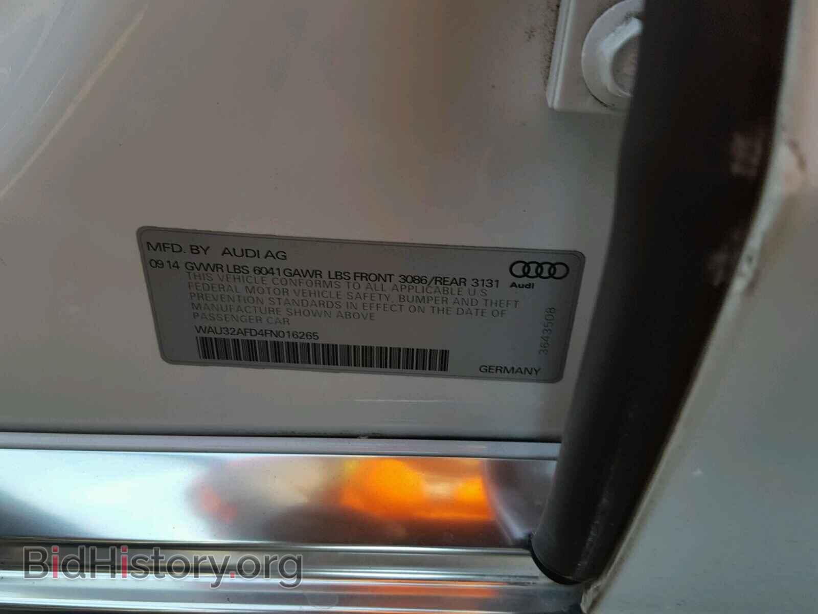 2015 AUDI A8 - VIN: WAU32AFD4FN016265 - Фото 10