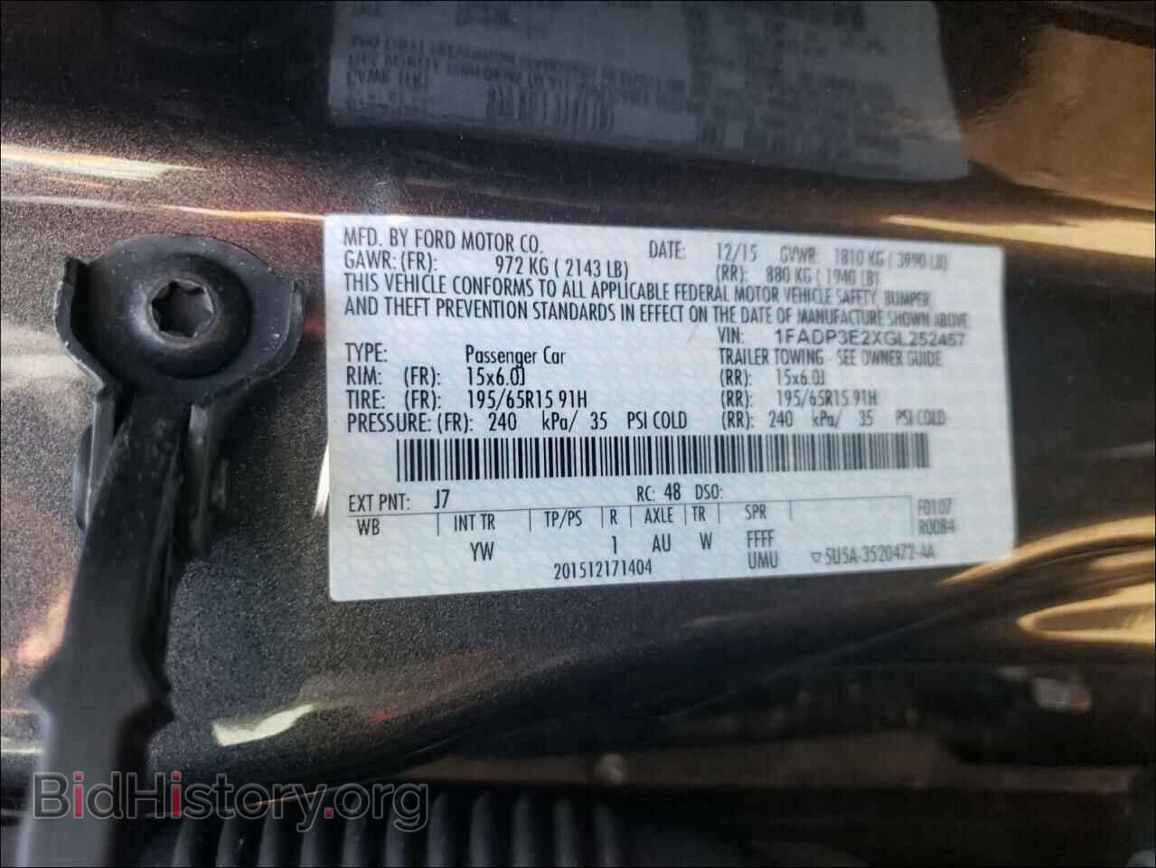 2016 FORD FOCUS - VIN: 1FADP3E2XGL252457 - Photo 10