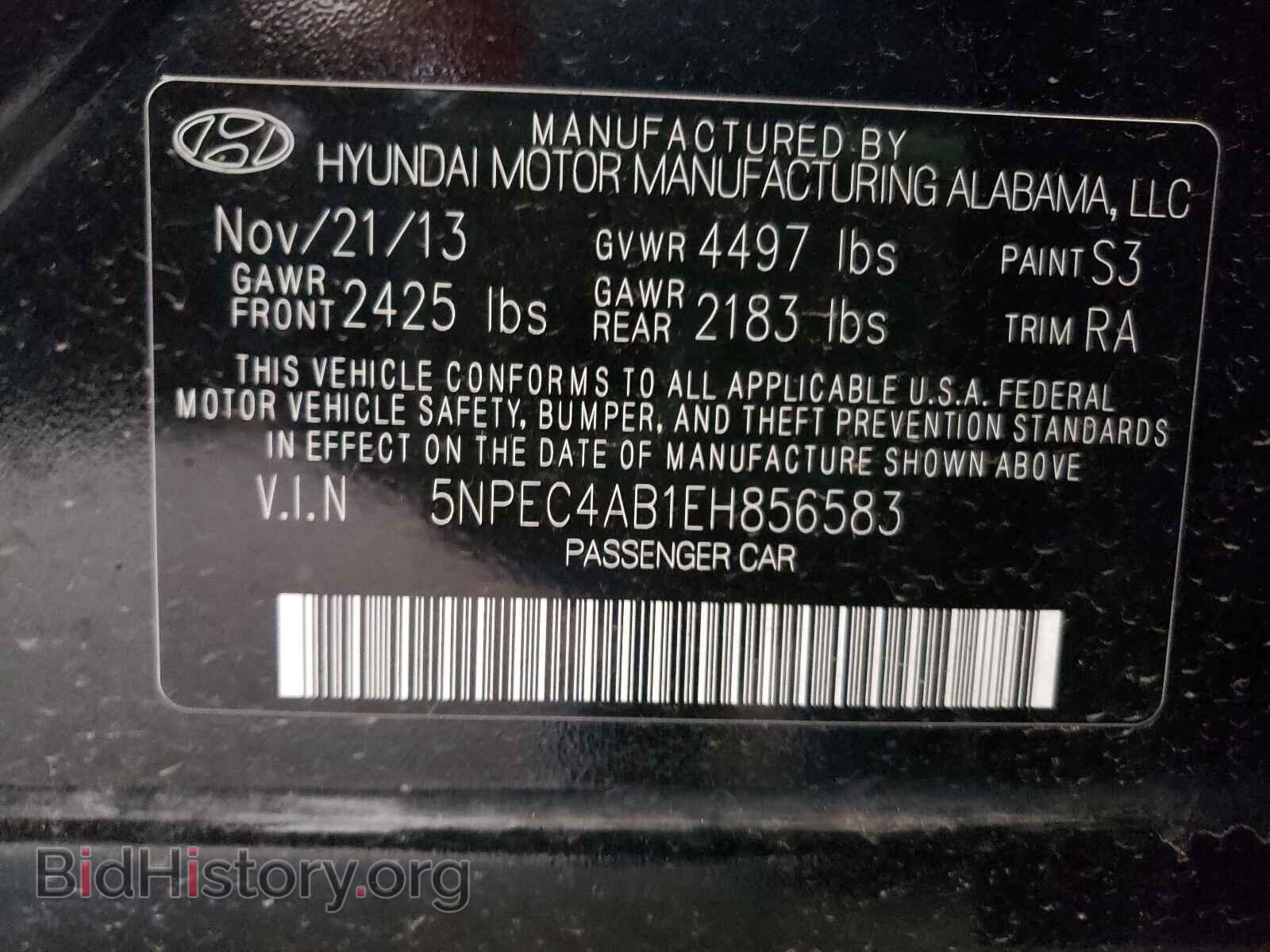 2014 HYUNDAI SONATA - VIN: 5NPEC4AB1EH856583 - Photo 10