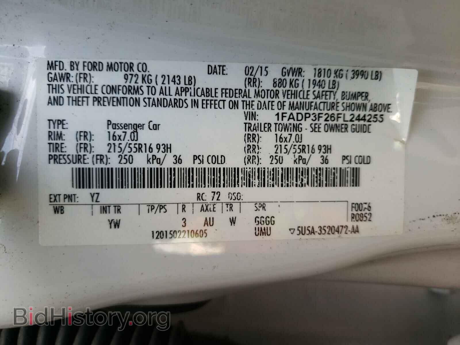 2015 FORD FOCUS - VIN: 1FADP3F26FL244255 - Photo 10