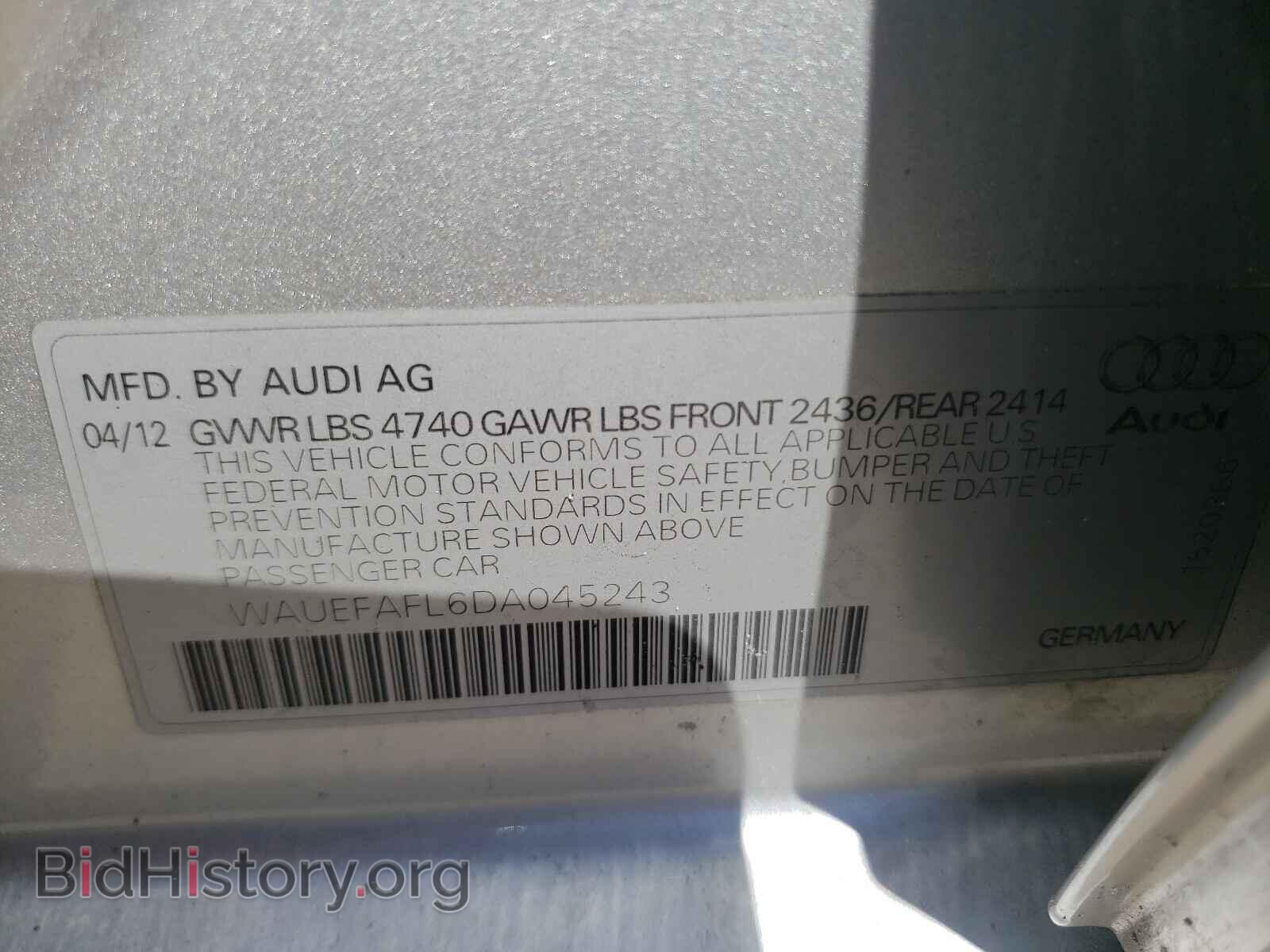 2013 AUDI A4 - VIN: WAUEFAFL6DA045243 - Фото 10
