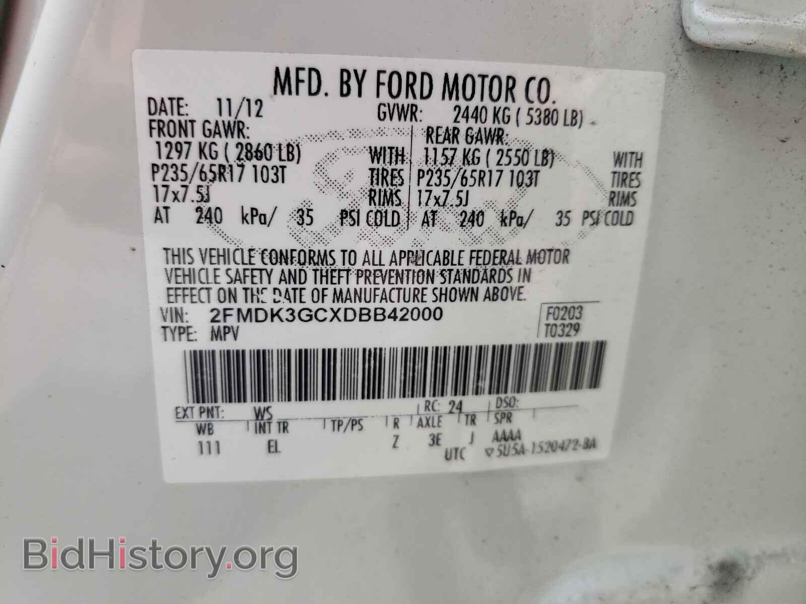 2013 FORD EDGE - VIN: 2FMDK3GCXDBB42000 - Photo 10