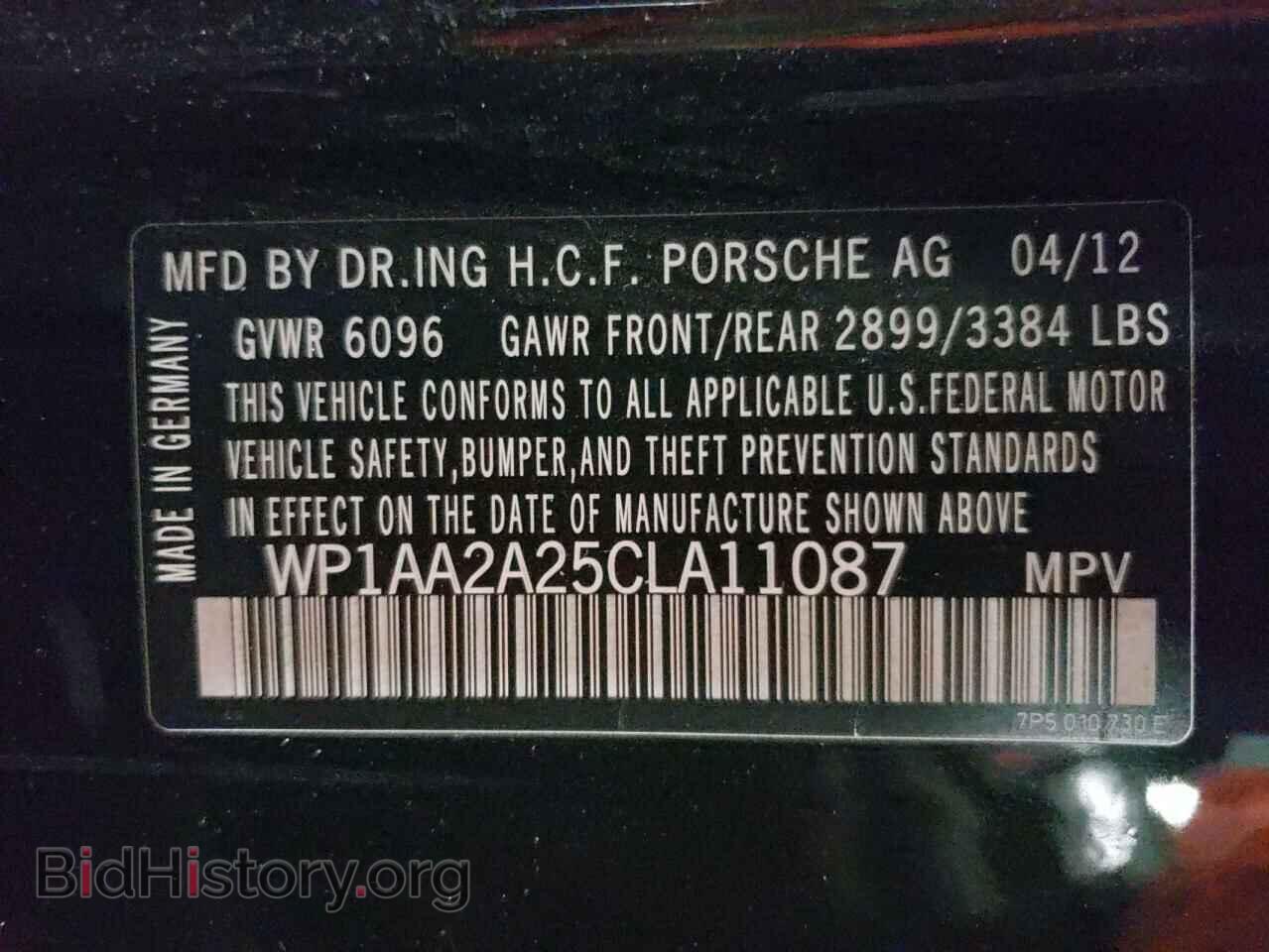 2012 PORSCHE CAYENNE - VIN: WP1AA2A25CLA11087 - Фото 12